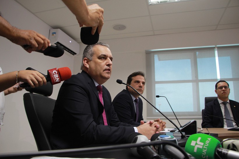 Procurador-geral de Justiça Alfredo Gaspar e o defensor público-geral Ricardo Melro.